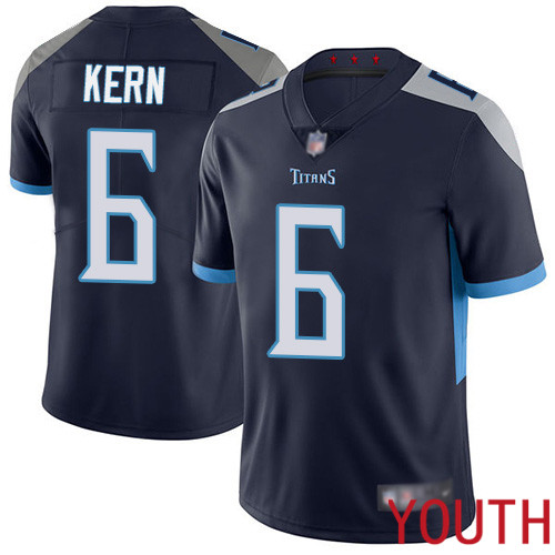 Tennessee Titans Limited Navy Blue Youth Brett Kern Home Jersey NFL Football 6 Vapor Untouchable